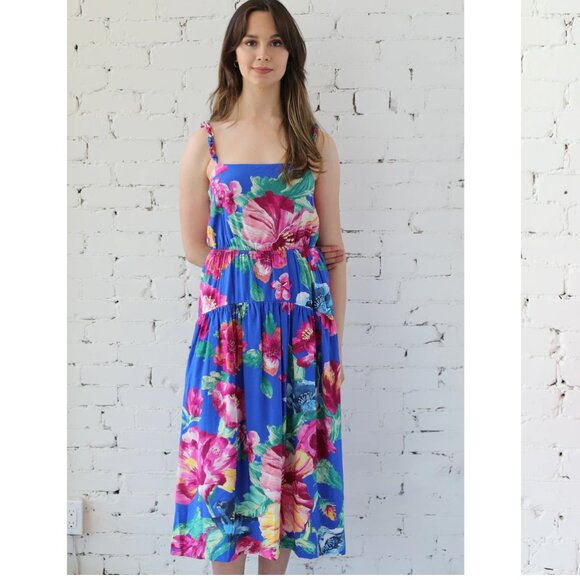 BRAND NEW MARLEE Adelaide Floral Dress in Blue - Picture 1 of 5